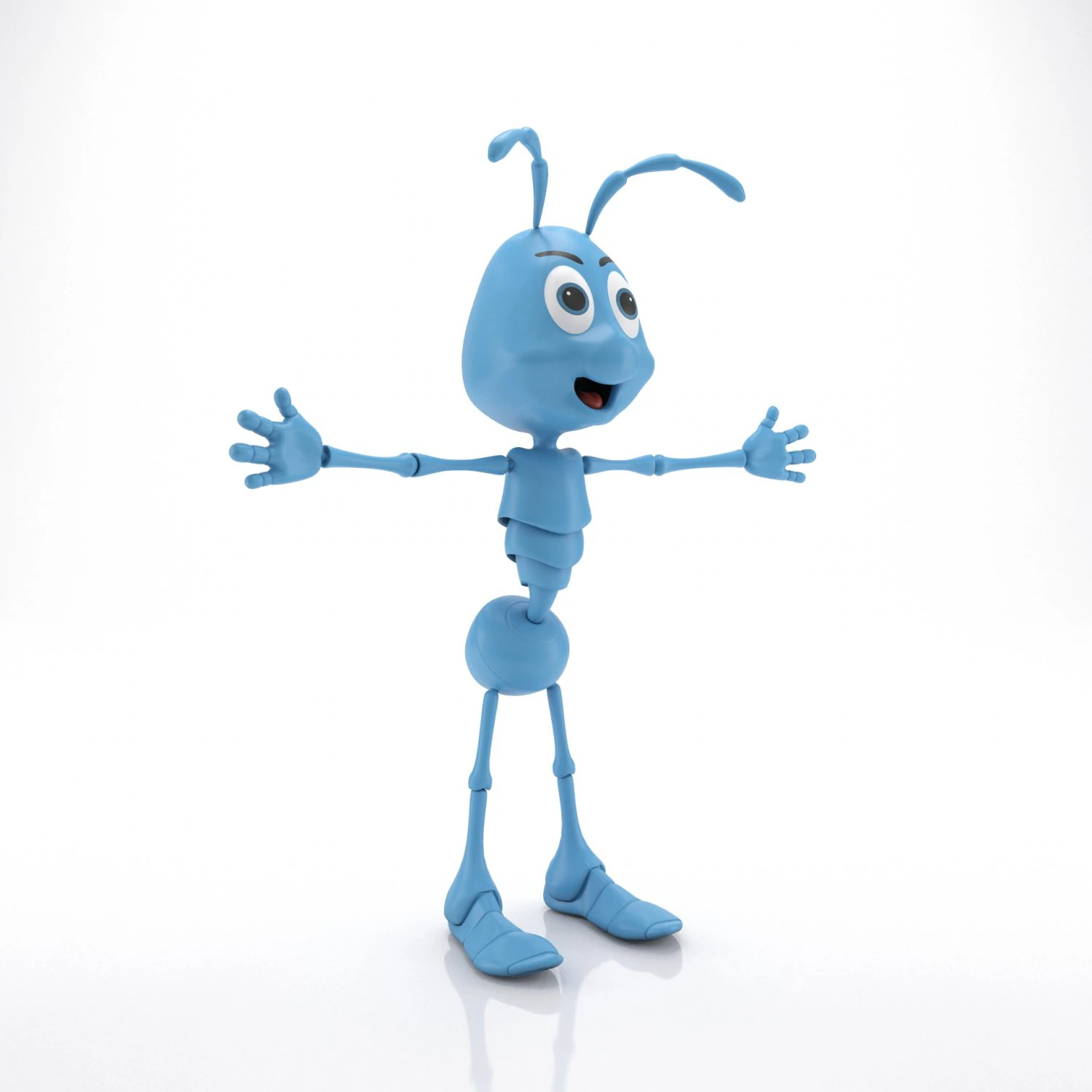Semut Kartun Model 3D .c4d .max .obj .3ds .fbx .stl .blend 