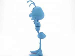 Semut Kartun Model 3D