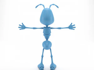 Semut Kartun Model 3D