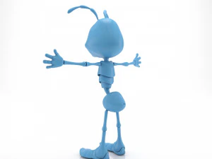 Semut Kartun Model 3D