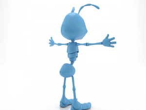 Semut Kartun Model 3D