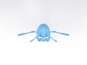 Semut Kartun Model 3D