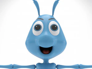 Semut Kartun Model 3D