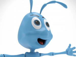 Semut Kartun Model 3D