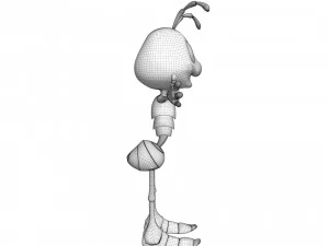 Semut Kartun Model 3D