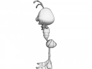 Semut Kartun Model 3D