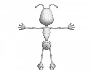 Semut Kartun Model 3D