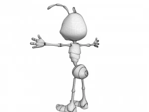 Semut Kartun Model 3D