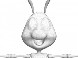 Semut Kartun Model 3D