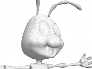 Semut Kartun Model 3D