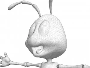 Semut Kartun Model 3D