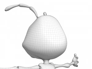Semut Kartun Model 3D