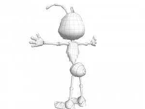 Semut Kartun Model 3D