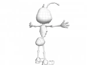 Semut Kartun Model 3D