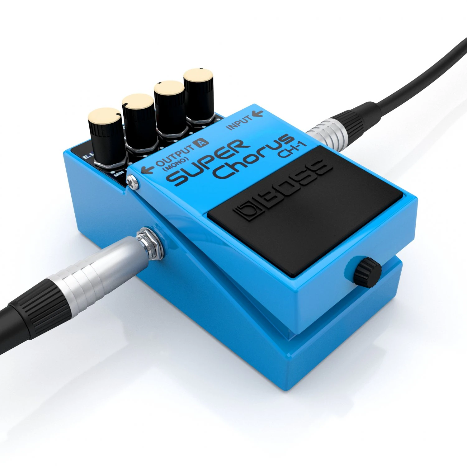 Boss chorus ch-1 guitar effect pedal 3D Model .c4d .max .obj .3ds .fbx .stl .blend 