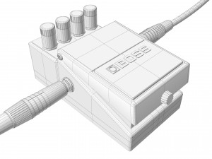 Boss chorus ch-1 guitar effect pedal Model 3D