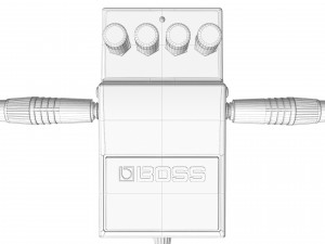 Boss chorus ch-1 guitar effect pedal Model 3D