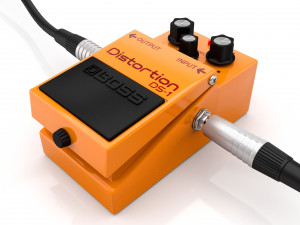 Boss distortion ds-1 guitar effect pedal Modello 3D