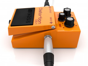 Boss distortion ds-1 guitar effect pedal Modello 3D