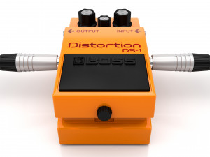 Boss distortion ds-1 guitar effect pedal Modello 3D