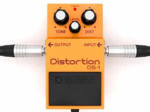 Boss distortion ds-1 guitar effect pedal Modello 3D