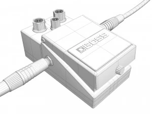 Boss distortion ds-1 guitar effect pedal 3D Model
