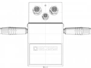Boss distortion ds-1 guitar effect pedal 3D Model
