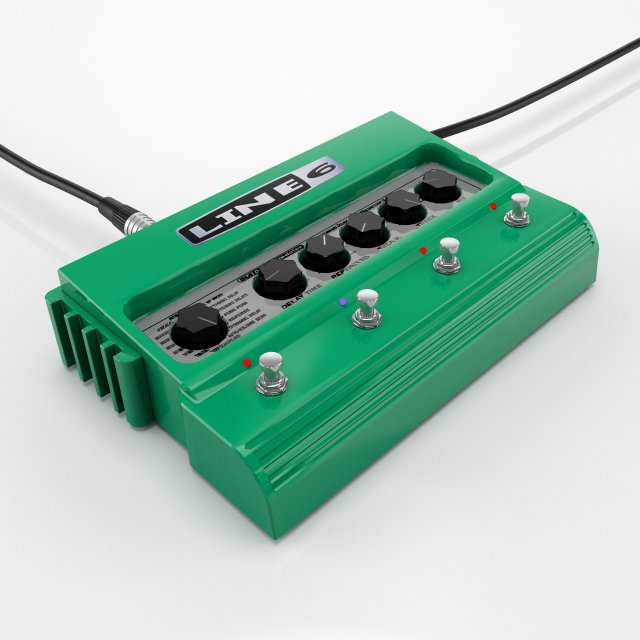 Line 6 delay guitar pedal 3D Model .c4d .max .obj .3ds .fbx .stl .blend 