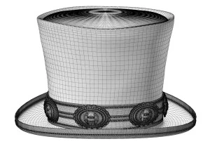 Eğik &ccedil;izgi şapkası 3D Model