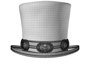 Eğik &ccedil;izgi şapkası 3D Model