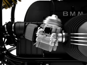 Cafe racer motorcycle r100 3D Model