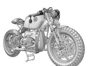 Cafe racer motorcycle r100 Modelo 3D