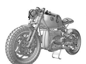 Cafe racer motorcycle r100 3D Model