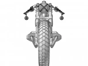 Cafe racer motorcycle r100 3D Model