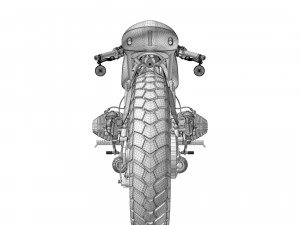 Cafe racer motorcycle r100 3D Model