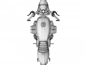 Cafe racer motorcycle r100 3D Model