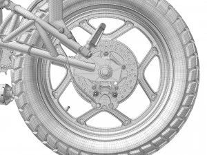 Cafe racer motorcycle r100 3D Model