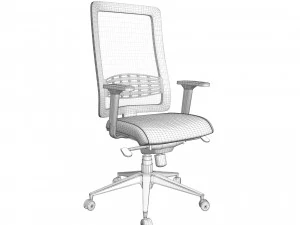 Ergonomic office chair kind 3D Model