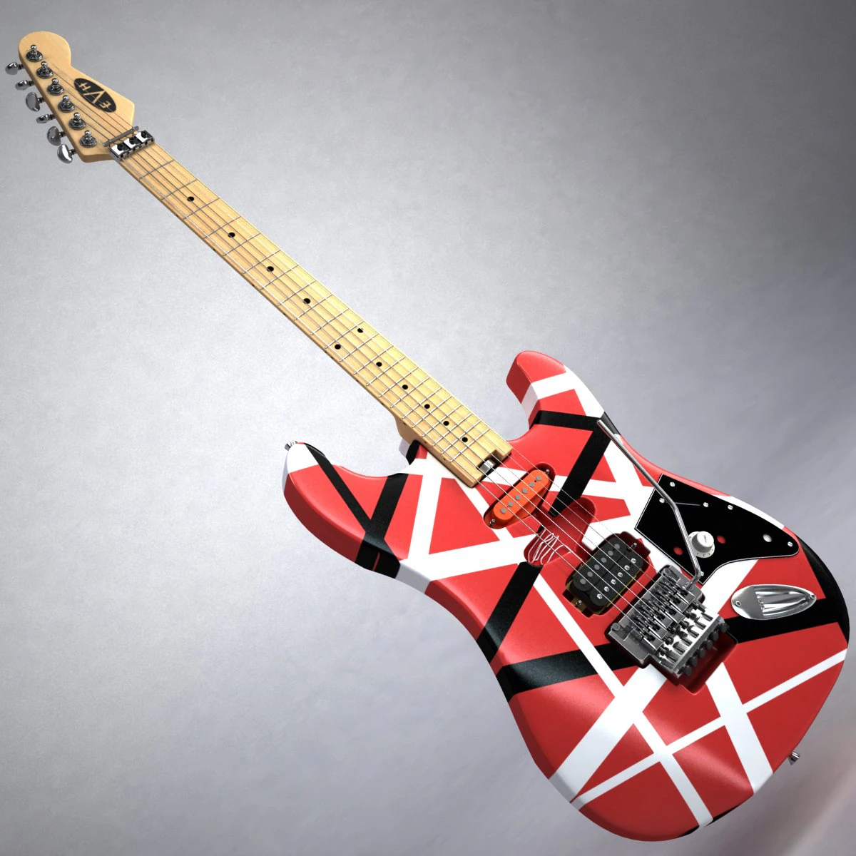 van halen frankenstein guitar 3D Model .c4d .max .obj .3ds .fbx .stl .blend 