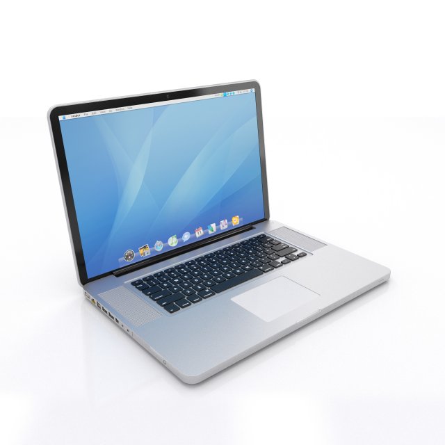 Mac book 17pp 3D Model .c4d .max .obj .3ds .fbx .stl .blend 