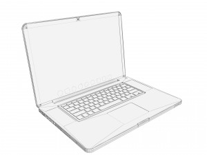 Mac book 17pp 3D Model