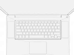Mac book 17pp 3D Model