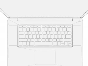 Mac book 17pp 3D Model