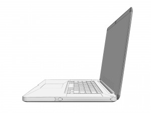 Mac book 17pp 3D Model