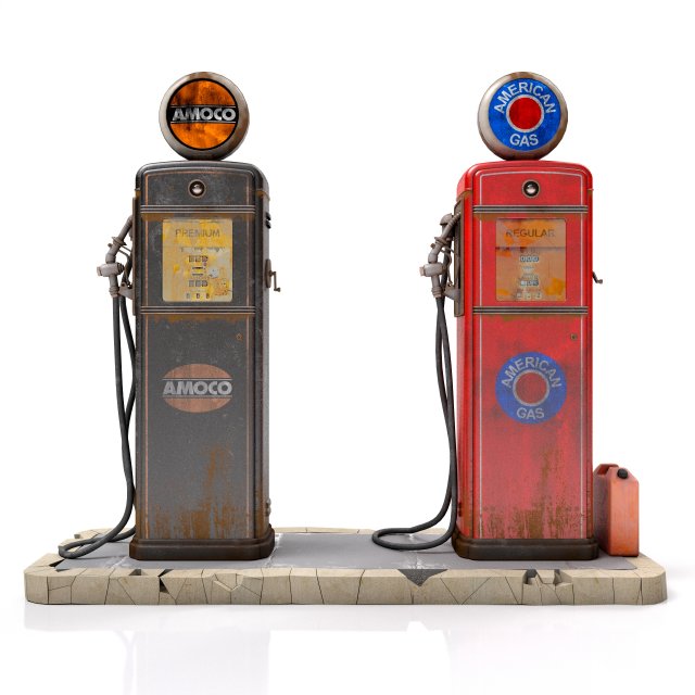 old gas pumps, Vintage gas pumps were for sale at one of the vendor's  booths.