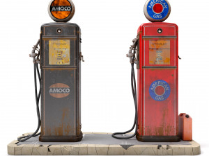 Old gas pump Modelo 3D