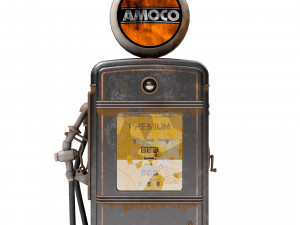 Old gas pump 3D मॉडल
