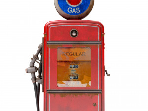 Old gas pump 3D मॉडल
