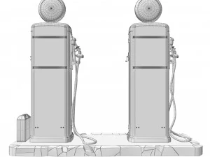 Pompa bensin tua Model 3D