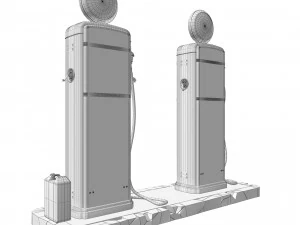 Pompa bensin tua Model 3D